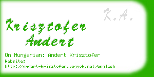 krisztofer andert business card